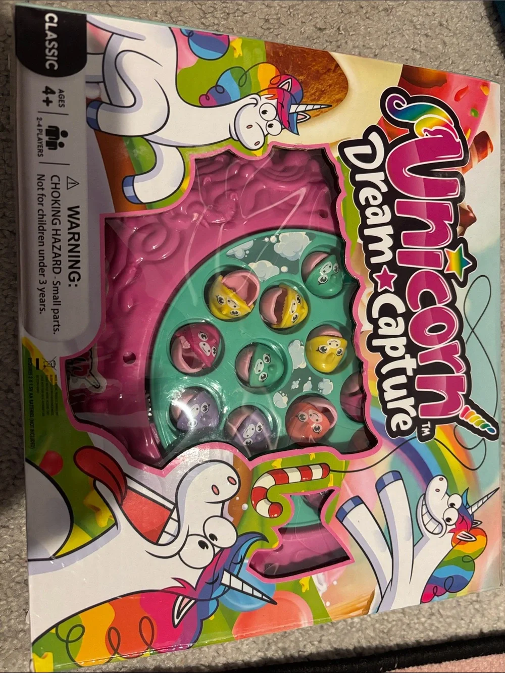 Unicorn Dream Capture Kids Fishing Game - Pink & Teal